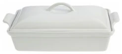 Le Creuset 4-Quart, (12"x9") Heritage Covered Rectangular Casserole, White