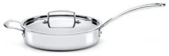 The French Chefs 5 Ply Stainless Steel 3 Quart Covered Saute Pan